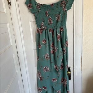 Floral Off-Shoulder Maxi Dress